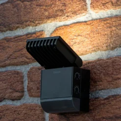 Theben udendørs LED-væglampe theLeda S8-100, sort, sensor