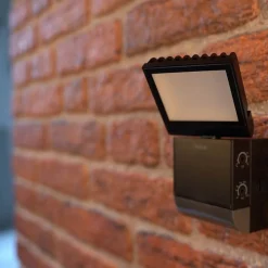 Theben udendørs LED-væglampe theLeda S8-100, sort, sensor