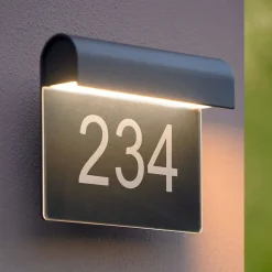 Thesi LED husnummerlampe, sort