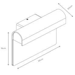 Thesi LED husnummerlampe, sort