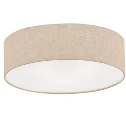 Thor loftslampe i tekstil, sand, Ø 40cm