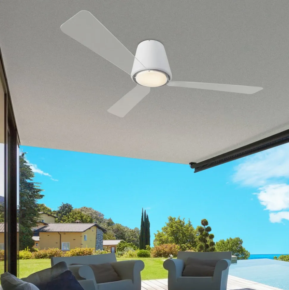 Tidløs loftventilator Garbí med LED-lys