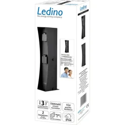 Tilslut D2-sokkel, sort