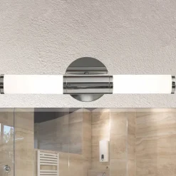 Tiltalende Palmo væglampe i chrome med to pærer