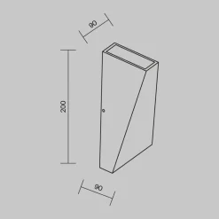Times Square udendørs LED-væglampe, sort