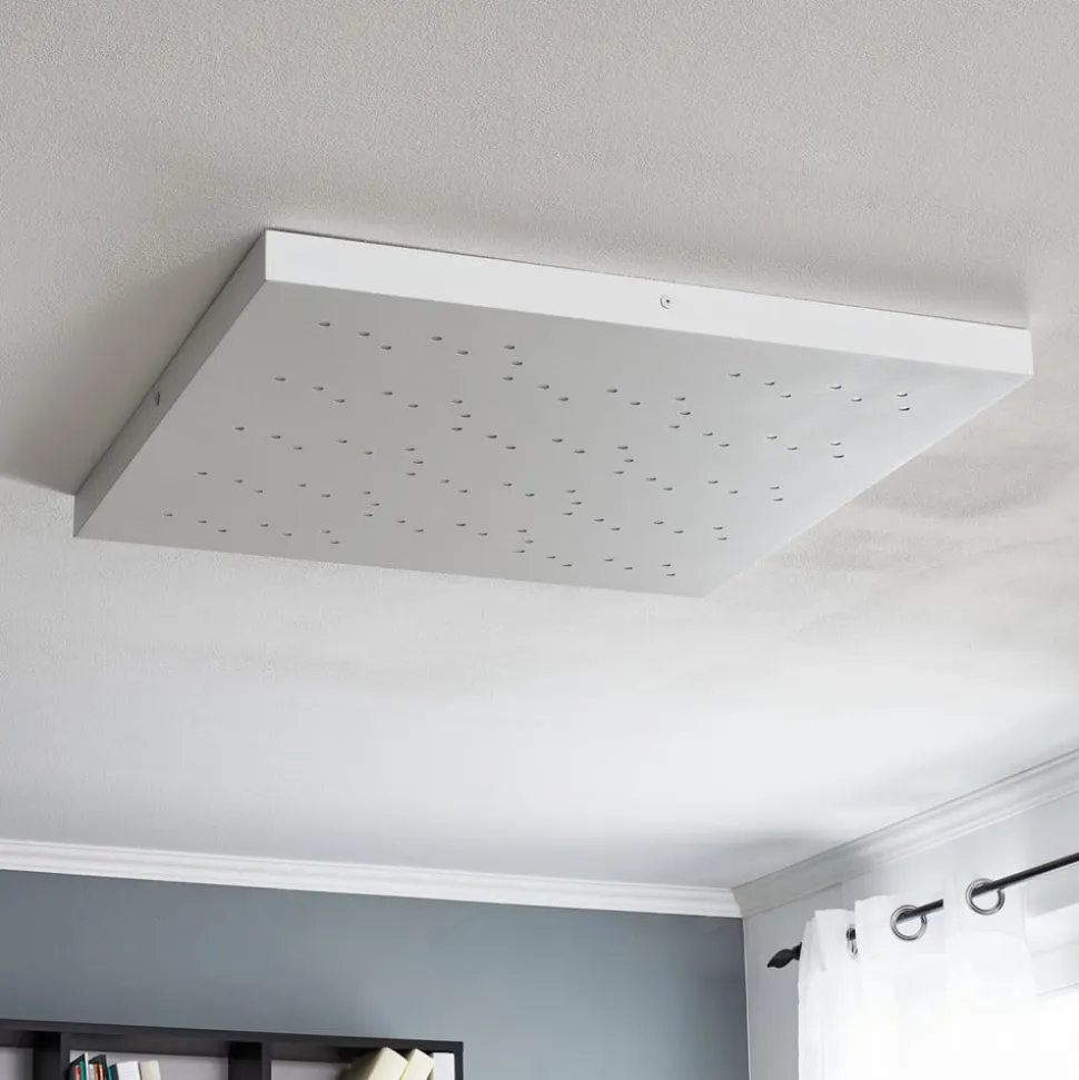 Titus LED-loftlampe, hvid, 75x75 cm