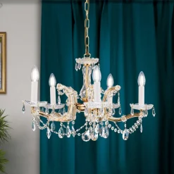 TJURA lysekrone med 5 lys 60 cm