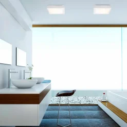 Tola loftlampe til badeværelset, 32 x 32 cm, hvid