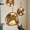 Tom Dixon LED-hængelampe Melt, Ø 50 cm, ravgul