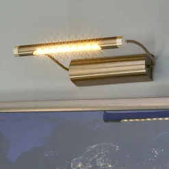 Tommy LED-billedlampe, messingfarvet, batteridrevet