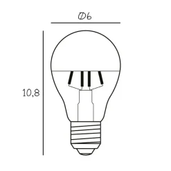 Topforspejlet pære Arbitrary E27 guld 3,5W 2700K dæmpbar