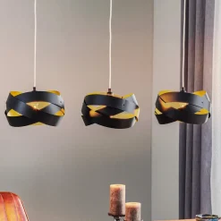 Tornado hængelampe, 3 lyskilder, sort