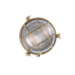 Tortuga udendørs væglampe i messing, klart glas