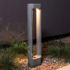 Totem LED-vejlampe, grå, beton, højde 61,1 cm