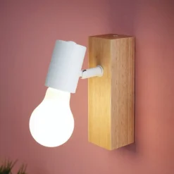 Townshend 3 væglampe af træ, hvid