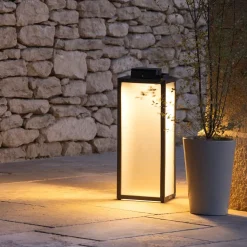 Tradition LED-solcellelanterne, antracit, højde 65 cm