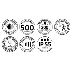 Tradition LED-solcellelanterne, antracit, højde 40 cm