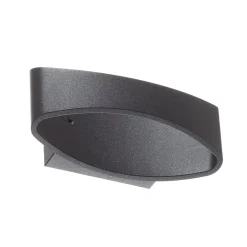 Trame LED-væglampe, oval form i sort