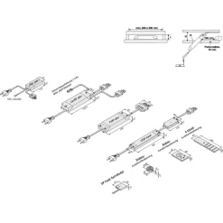 Transformer LED 350mA/16W med 3-vejs forgrening