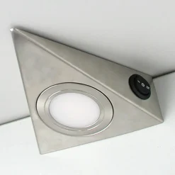 Trekantet LED-underskabslampe CS, sæt med 3 stk