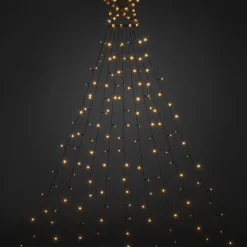 Triangel LED-lysgardin med stjerne