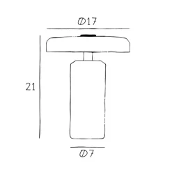 Trip LED genopladelig bordlampe, brun/hvid, marmor, glas, IP44