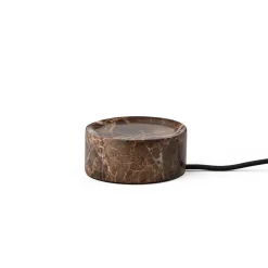 Trip LED genopladelig bordlampe, brun/hvid, marmor, glas, IP44