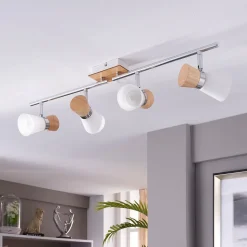 Træ-loftspot Vivica med fire lyskilder