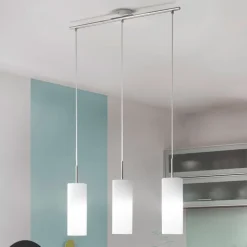 Troy hængelampe, mat nikkel/satiniseret, 3 lyskilder