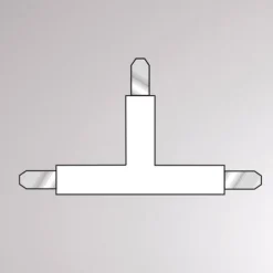 T-stik til Volare 2-fase skinne, hvid