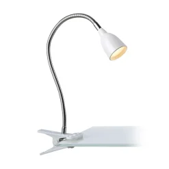 Tulip LED-klemmelampe, hvid