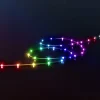 Twinkly Dots LED-lyskæde RGB, sort, IP44, 10 m