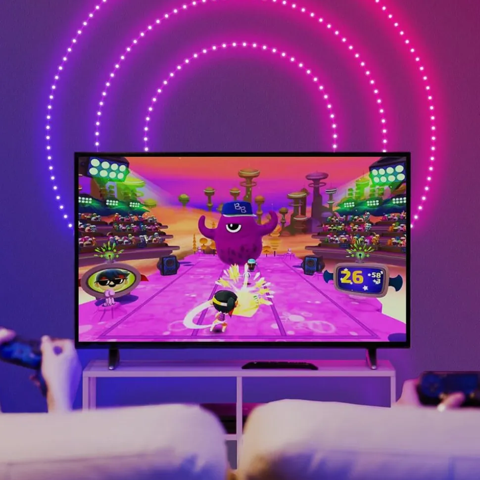 Twinkly Dots LED-lyskæde RGB, sort, IP44, 10 m