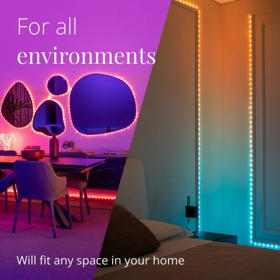 Twinkly Dots LED-lyskæde RGB, sort, IP44, 10 m