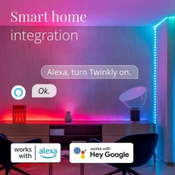 Twinkly Dots LED-lyskæde RGB, sort, IP44, 10 m