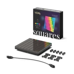 Twinkly RGB-firkanter sort IP20 1 udvidelse