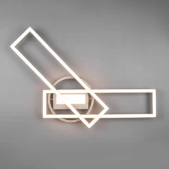 Twister LED-loftlampe, drejelig, fjernbetj. nikkel