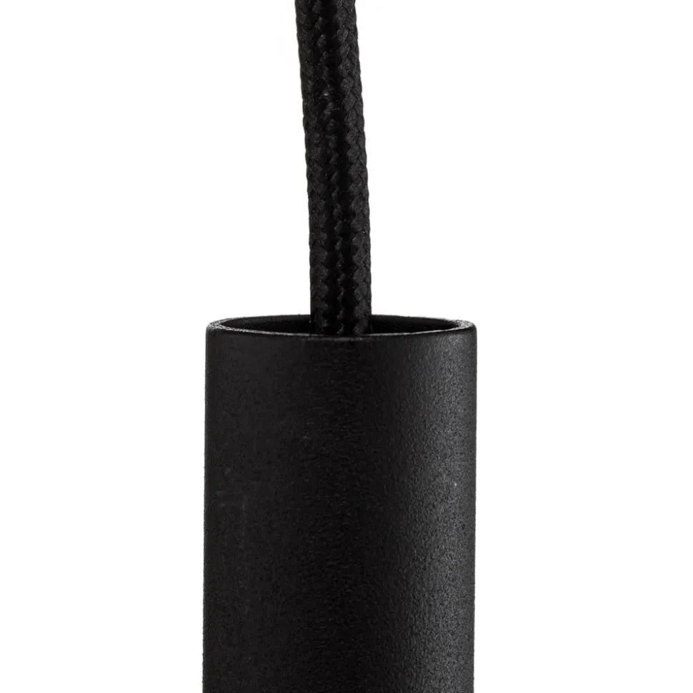 Tynd pendel, sort, tre lys, rondel