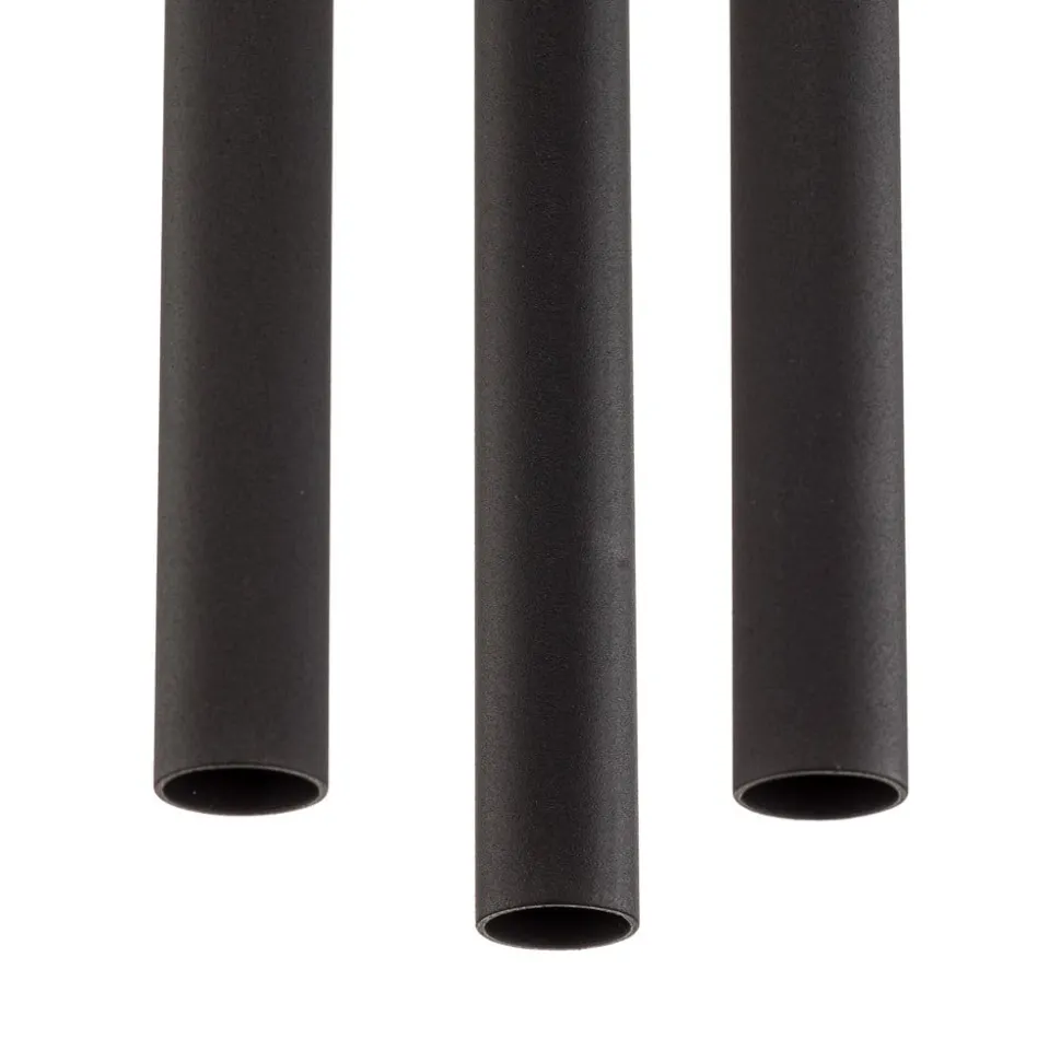 Tynd pendel, sort, tre lys, rondel