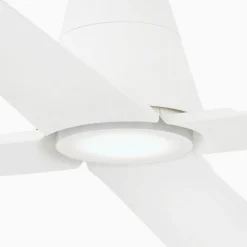 Typhoon L loftventilator, LED-lampe IP44, hvid