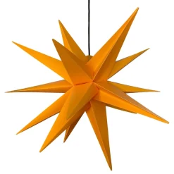 Udendørs dekostjerne XXL, 18 takker, Ø 80 cm gul