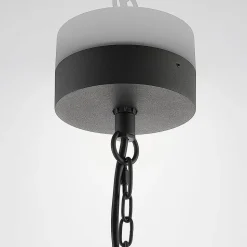Udendørs LED-pendellampe Cube med glasskærm, 26 cm