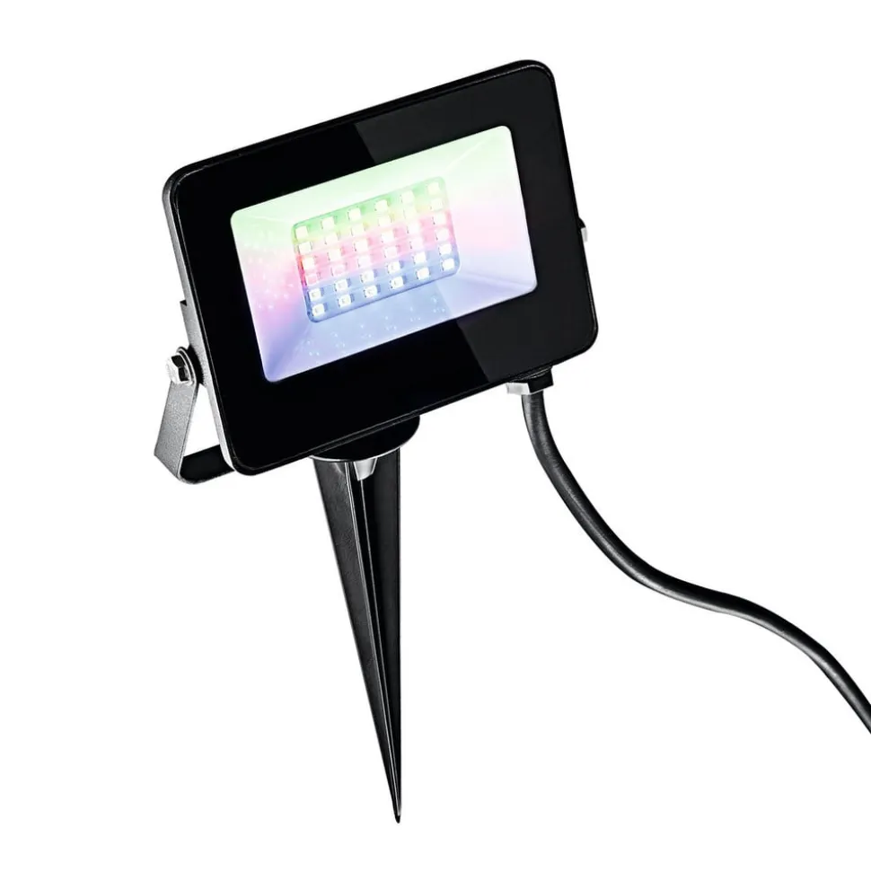 Udendørs LED-spot Kingston med jordspyd, RGBW