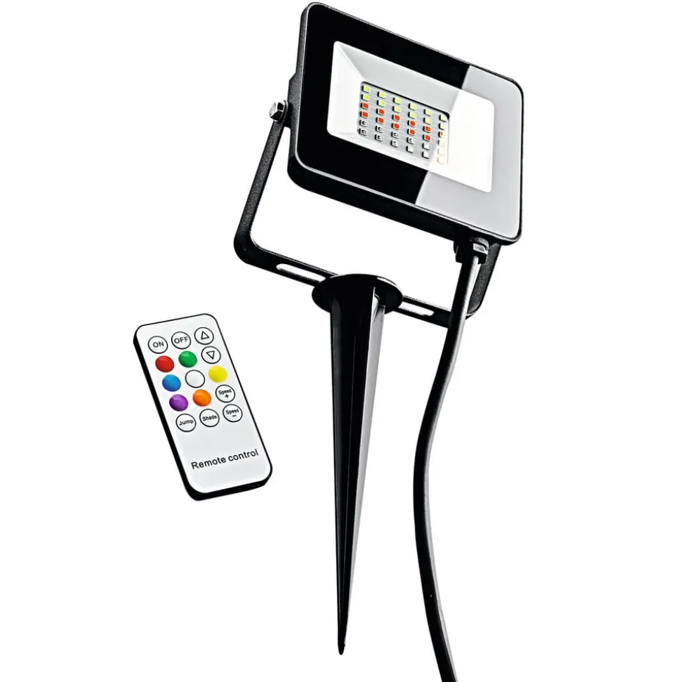 Udendørs LED-spot Kingston med jordspyd, RGBW