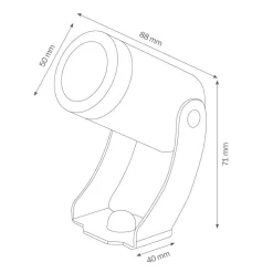 Udendørs LED-spot 1445LED, grafit, 90°