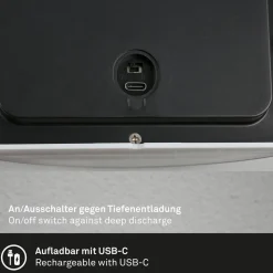 Udendørs LED-væglampe 3795014, kromfarvet, sensor, IP44