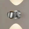 Udendørs LED-væglampe, aluminiumsfarvet, up&down, CCT, dæmpbar