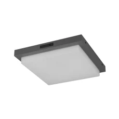 Udendørs LED-væglampe Bermejo, kantet, sensor, CCT, antracit