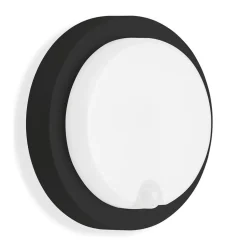 Udendørs LED-væglampe Dortmund Ø17cm sort