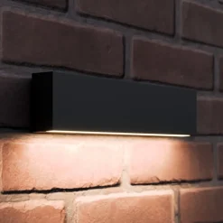 Udendørs LED-væglampe Elvira, antracit, metal, varmhvid, IP65